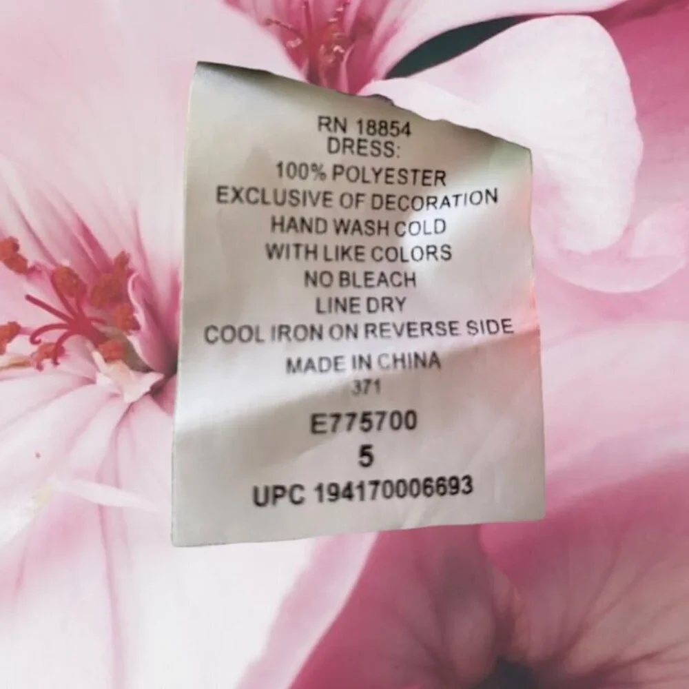 Rare Editions Floral Rhinestone Dress